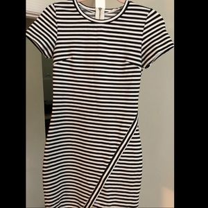 Tea & Cup Black and White Stripped Dress, size S